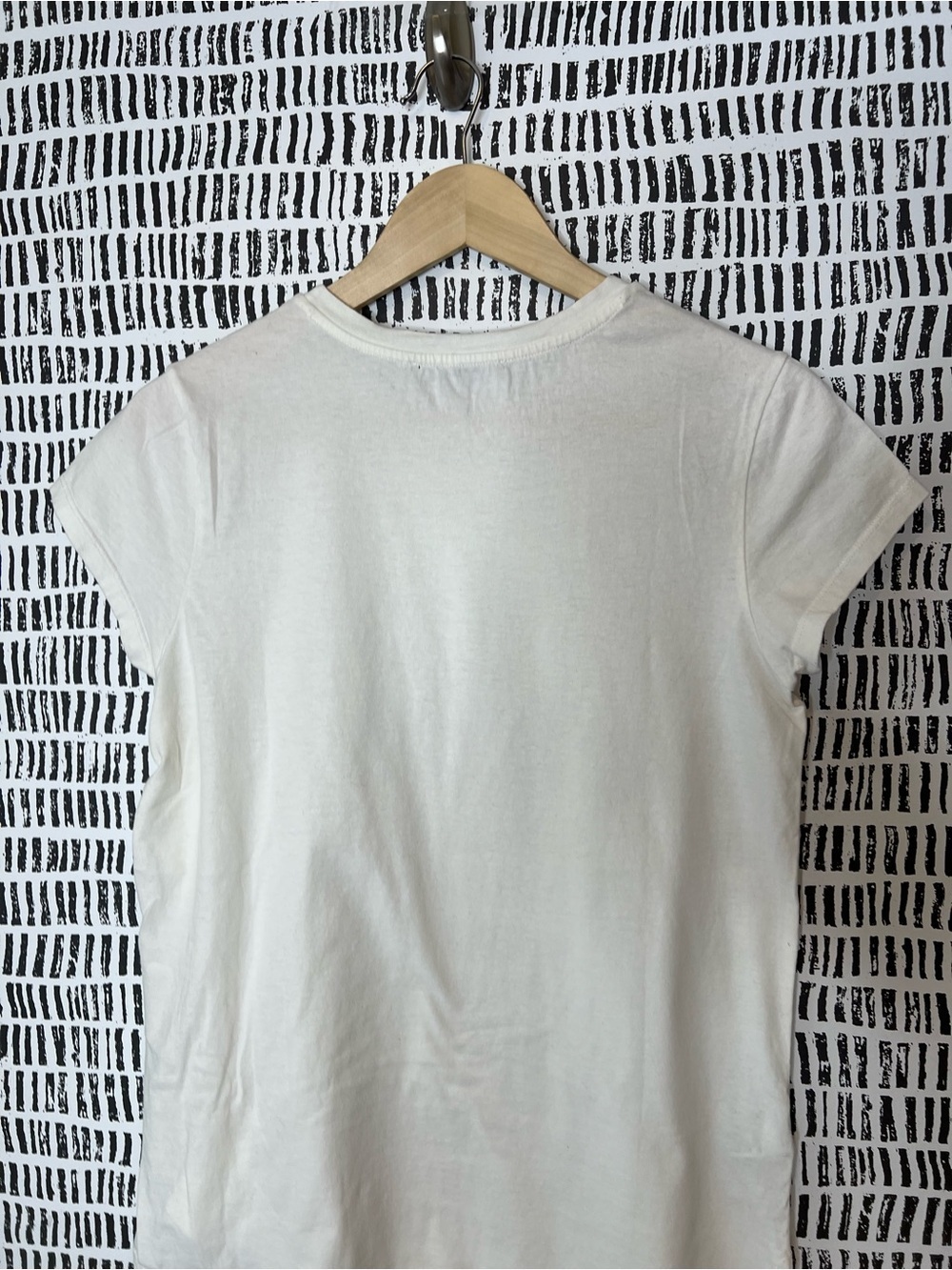 AllSaints White Ruched Side Tie Tee Minimalist Crew Neck Short Sleeve Cotton Top - Picture 8 of 15